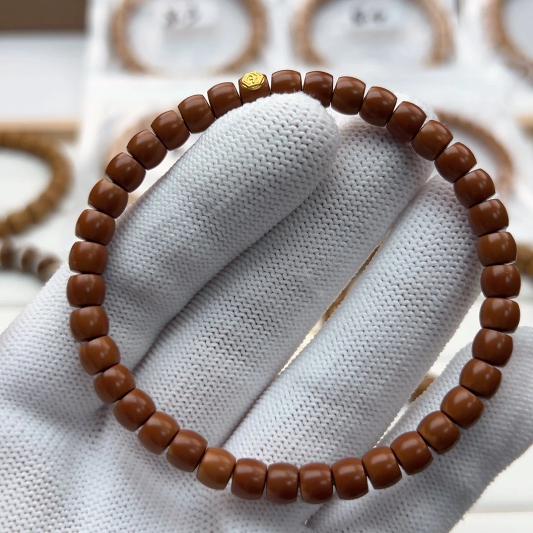 橄榄核手串6.1核尖金标款手串