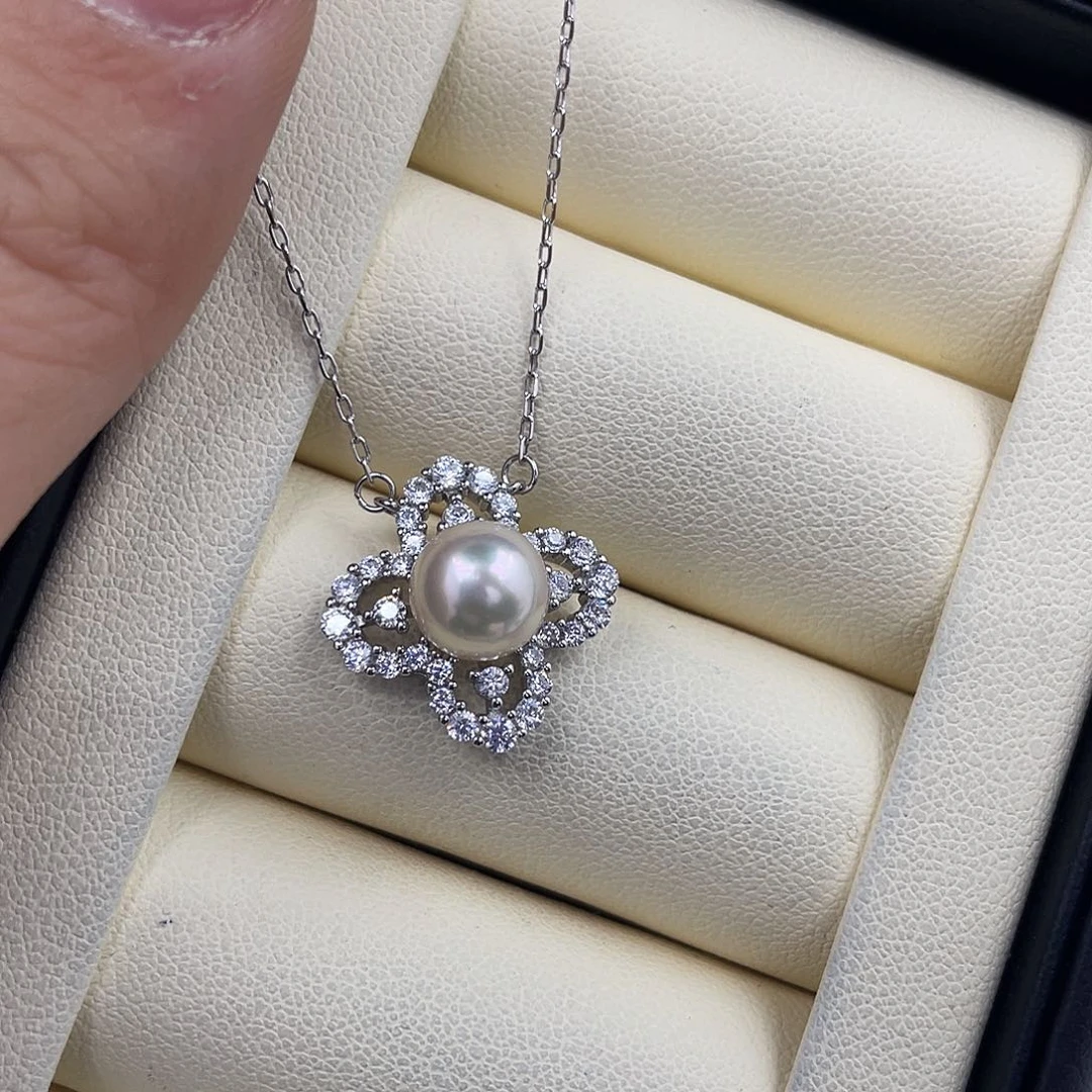 海水珍珠颈饰银S925镶嵌