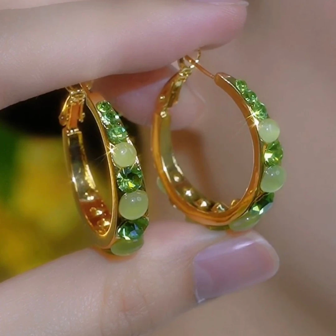 合金耳饰 简约耳包镶嵌耳环耳圈日韩气质Kitty//动画主角