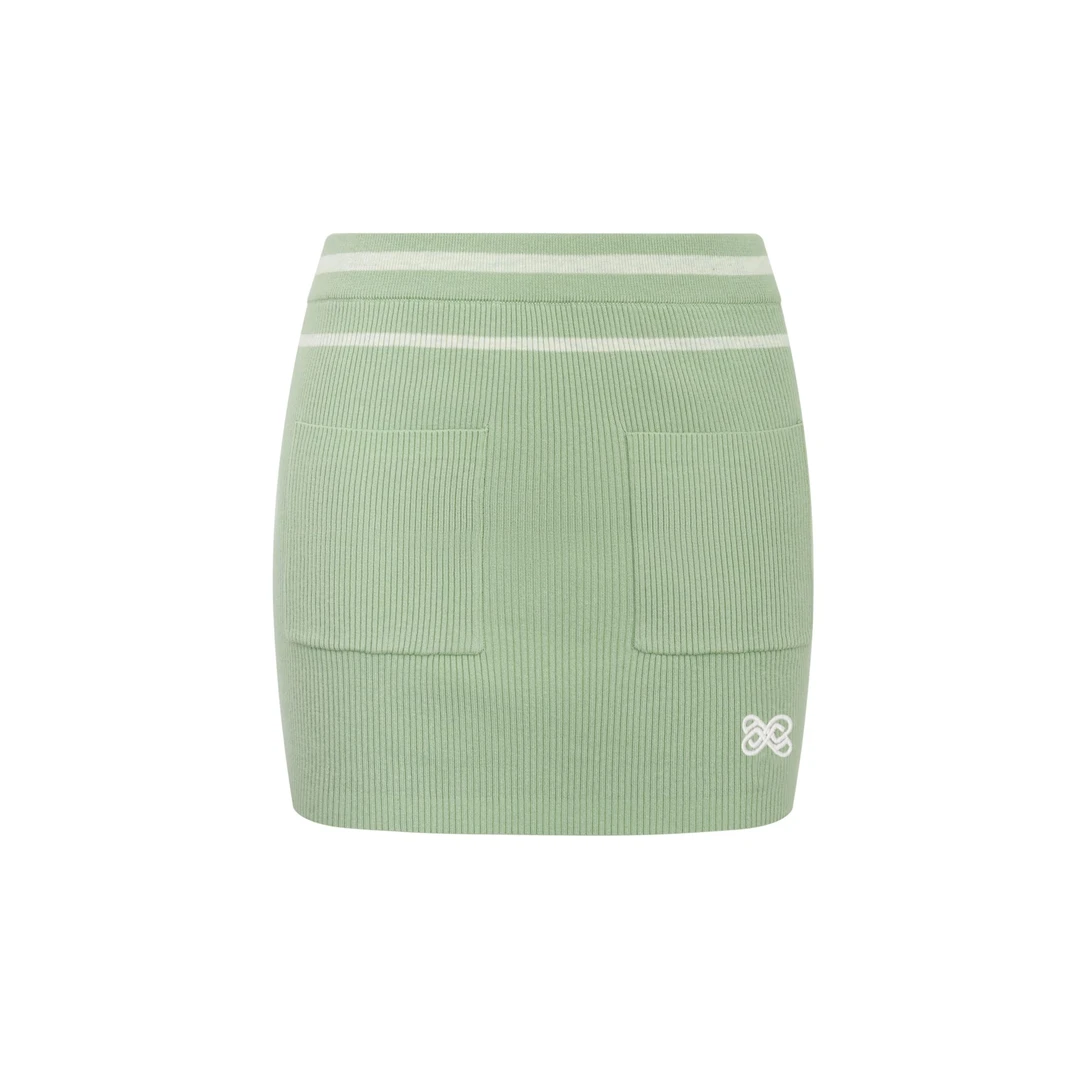 ANN ANDELMAN 25秋冬 时尚设计休闲条纹毛织套装半身裙