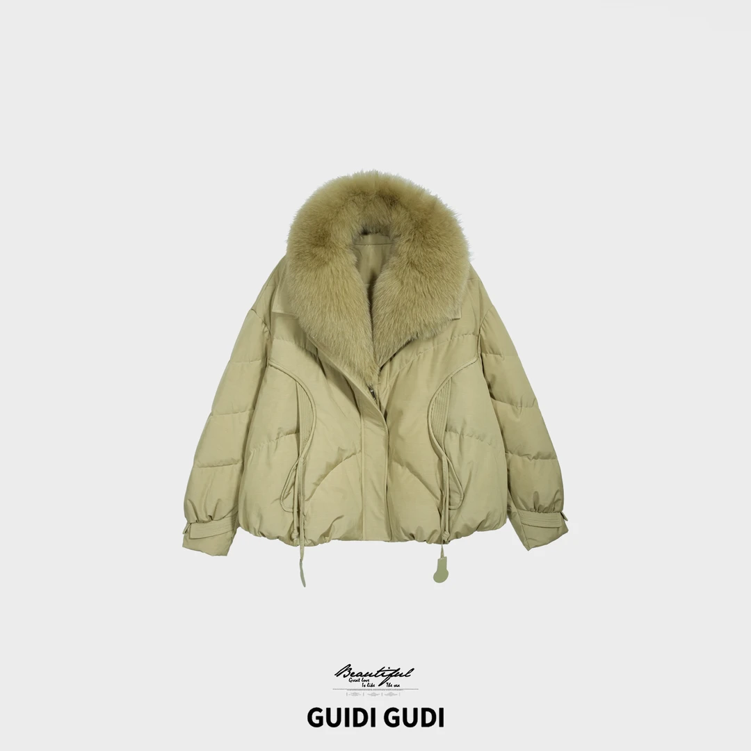 GUIDI GUDI【云感日常】气质休闲风羽绒服外套/黄加蓝