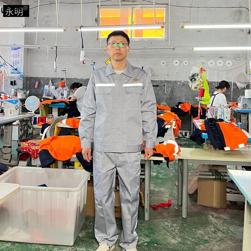 WC春秋中国化学涤棉机械车间汽修工作服套装工厂车间厂服劳保工装