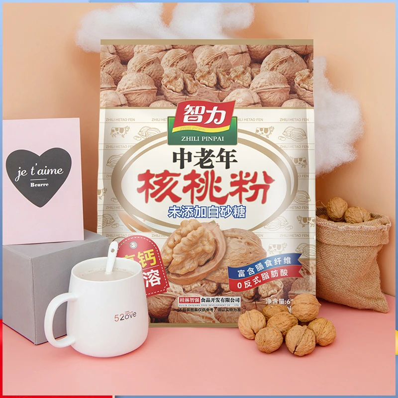 智力中老年高钙核桃粉616g小包装无蔗糖代餐即食营养健康美味早餐