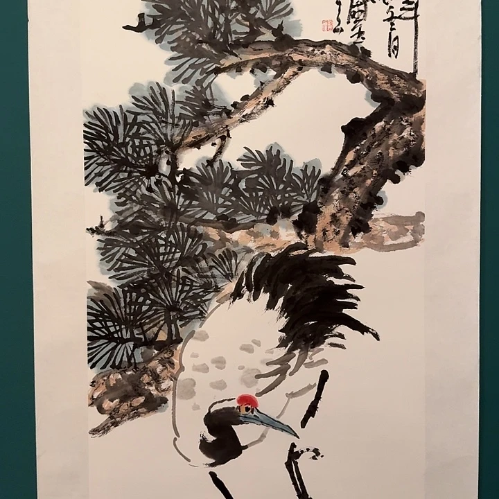 国画单老师画作画作