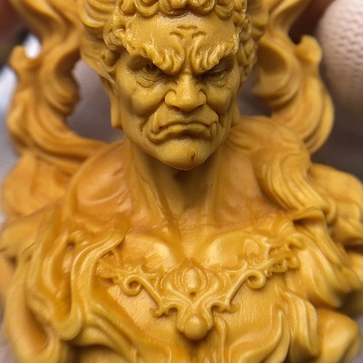 木手工版黄杨木不动明王摆件