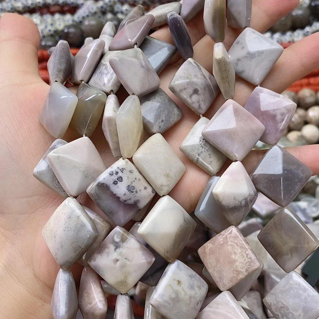 玛瑙/玉髓未镶嵌珠宝半成品海洋碧玉玛瑙一条