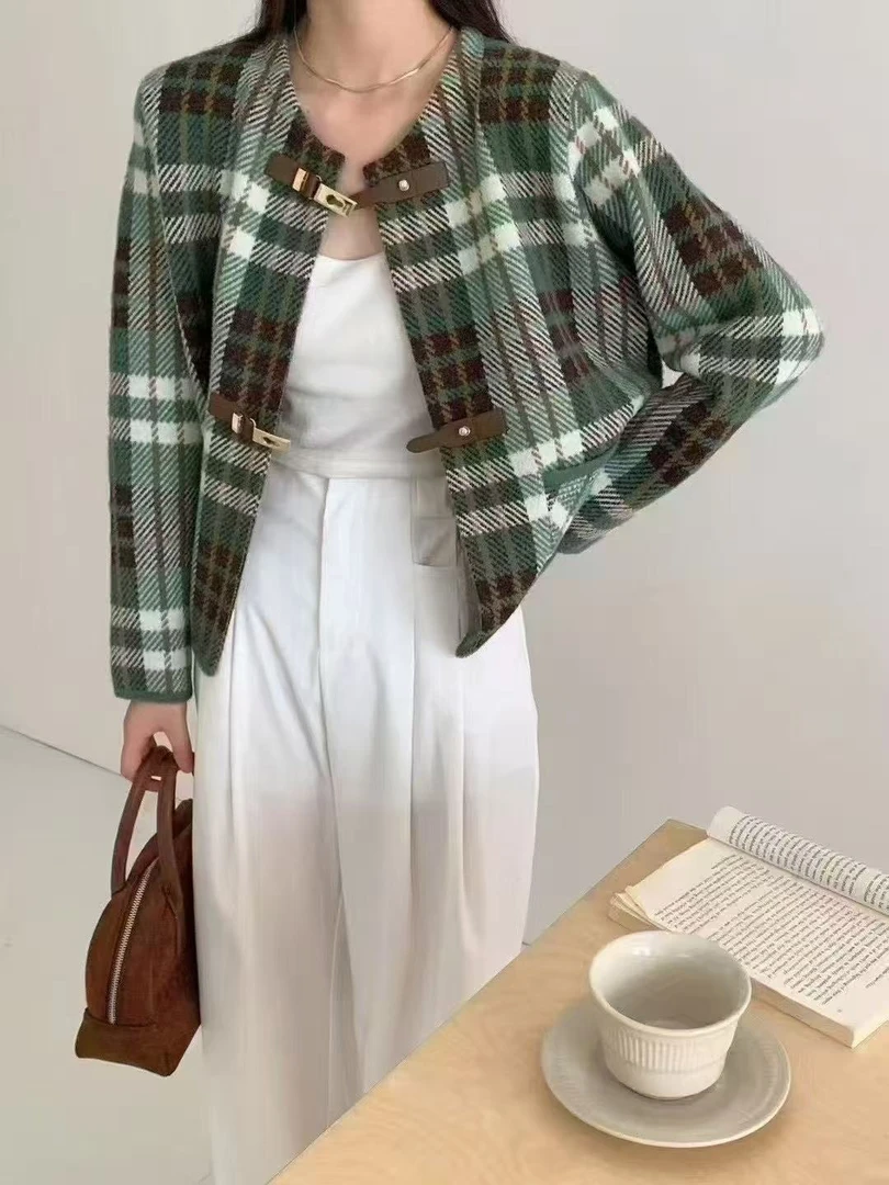 【151-185】春季时尚新款女士外套针织大衣女装