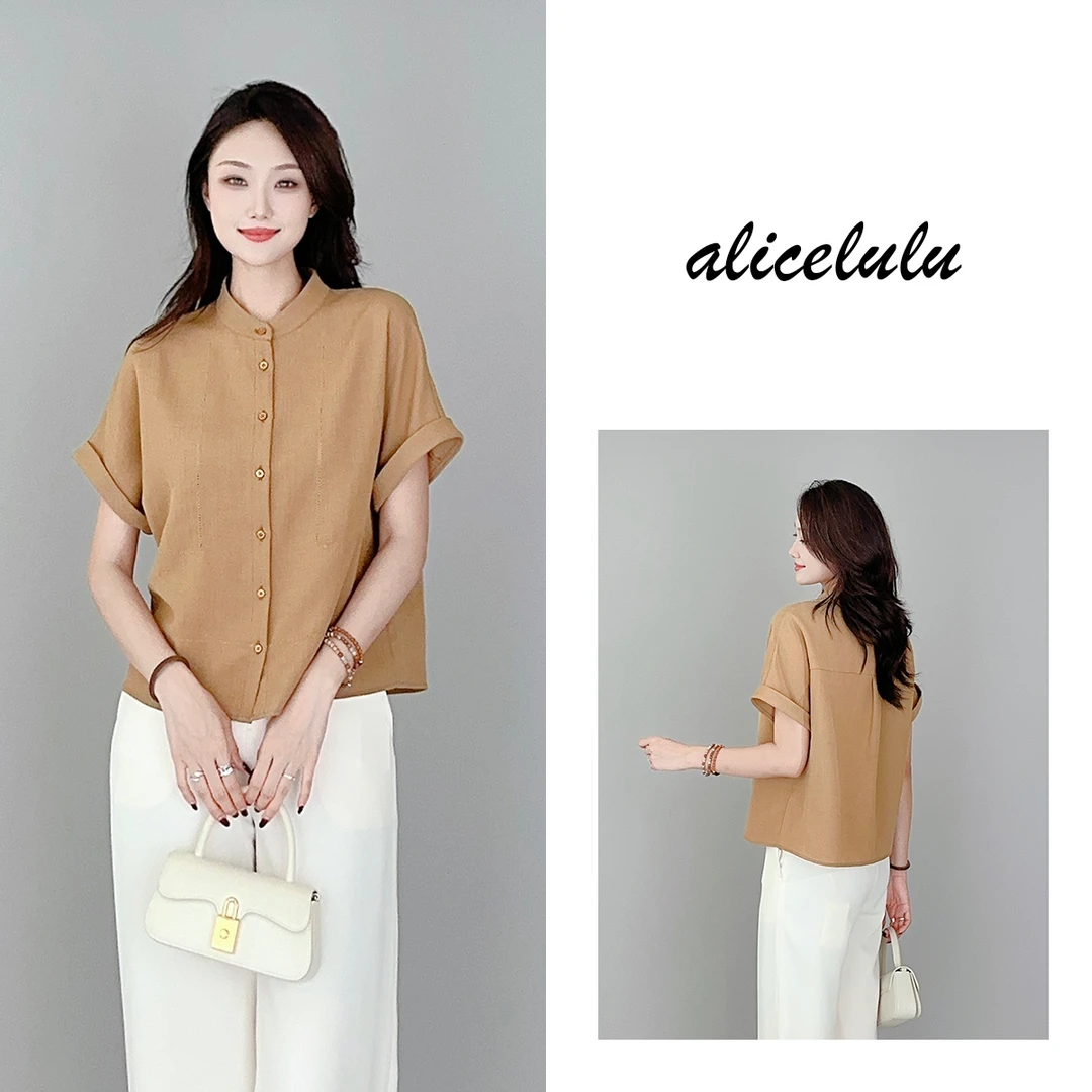 2 alicelulu “纤薄之美”衬衫 藏肉显瘦 时髦百搭 S2138329B