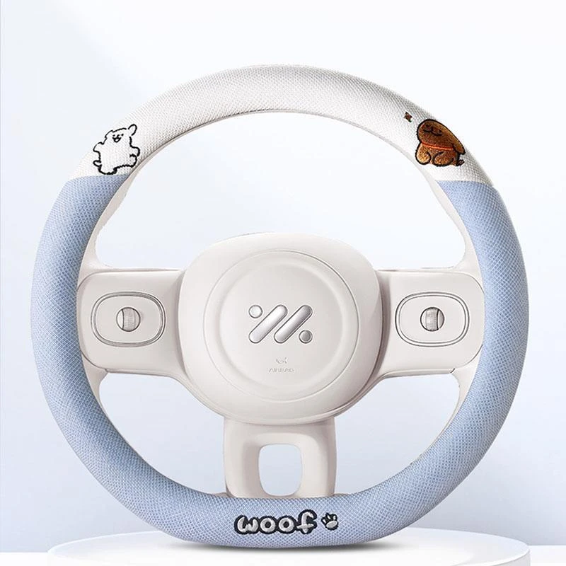 汽车方向盘套四季通用型麻料名爵木兰MG4 EV女士用品ZS免手缝专用