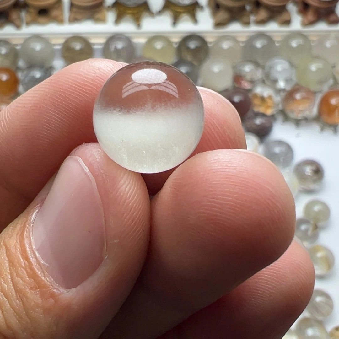 珠宝半成品未镶嵌水晶兔毛球