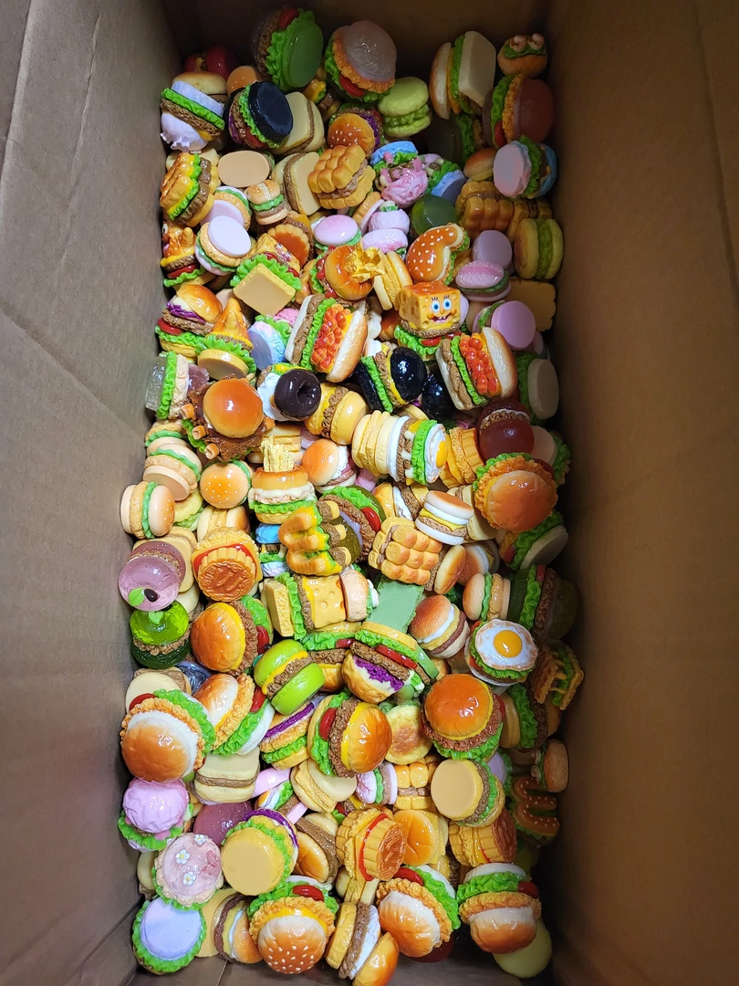 DIY汉堡食玩树脂配件创意十足