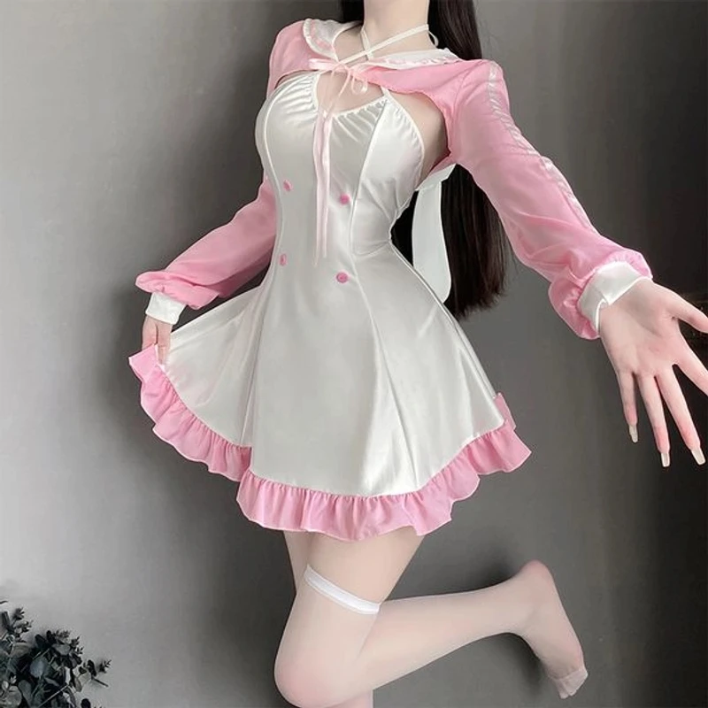 情调内衣性感女套装诱惑纯欲制服激情诱惑小胸套装约会战袍后妈裙