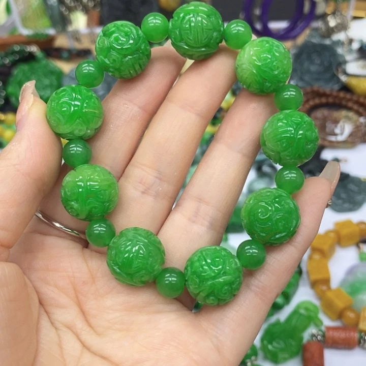 翡翠未镶嵌颈饰般**提项链38