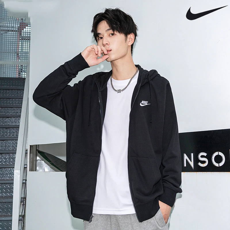 Nike耐克男外套2025秋季新款训练运动休闲健身连帽夹克BV2649-010