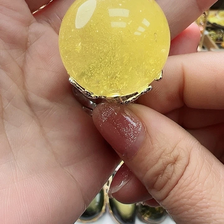 琥珀银S925镶嵌珠宝奇石