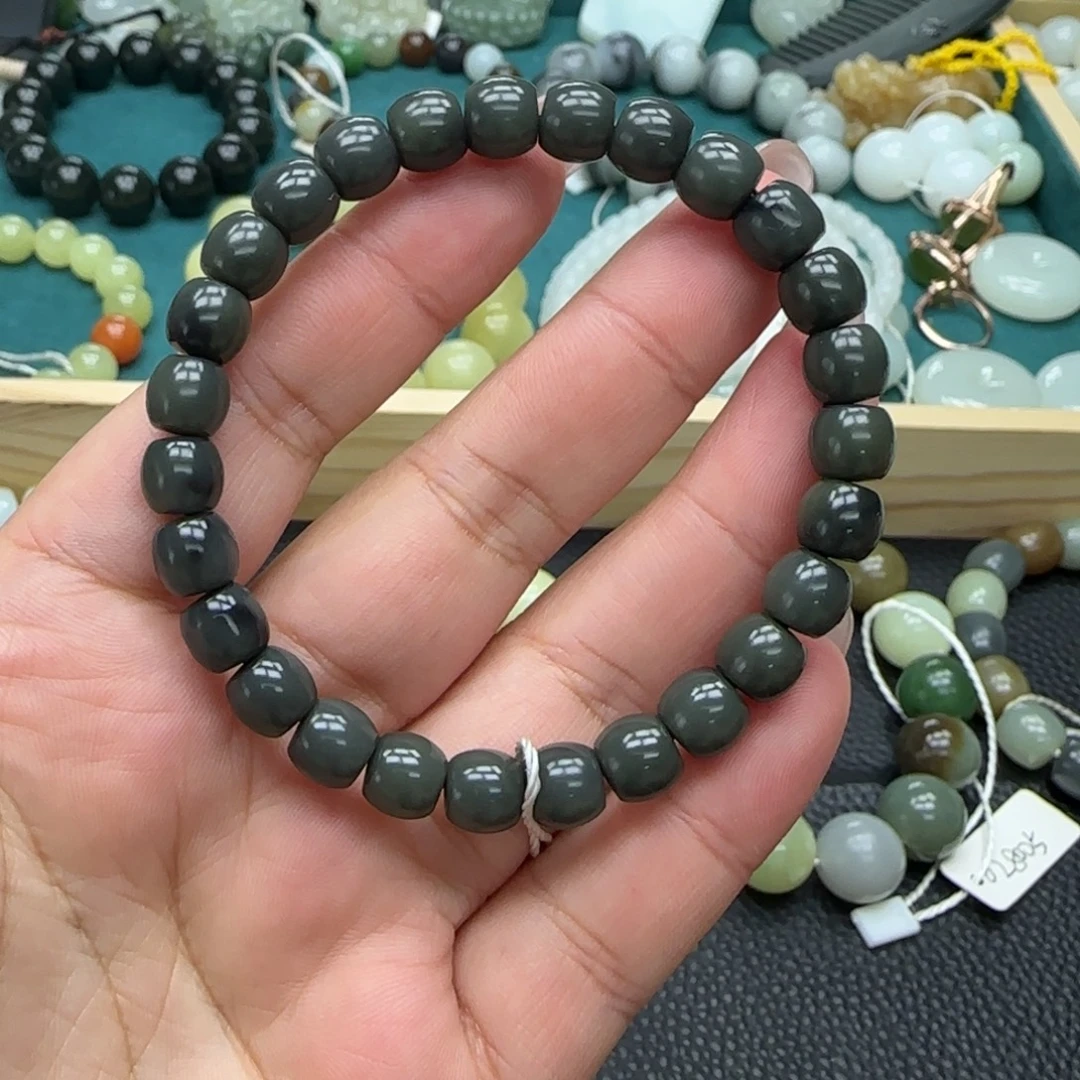 和田玉未镶嵌手链8