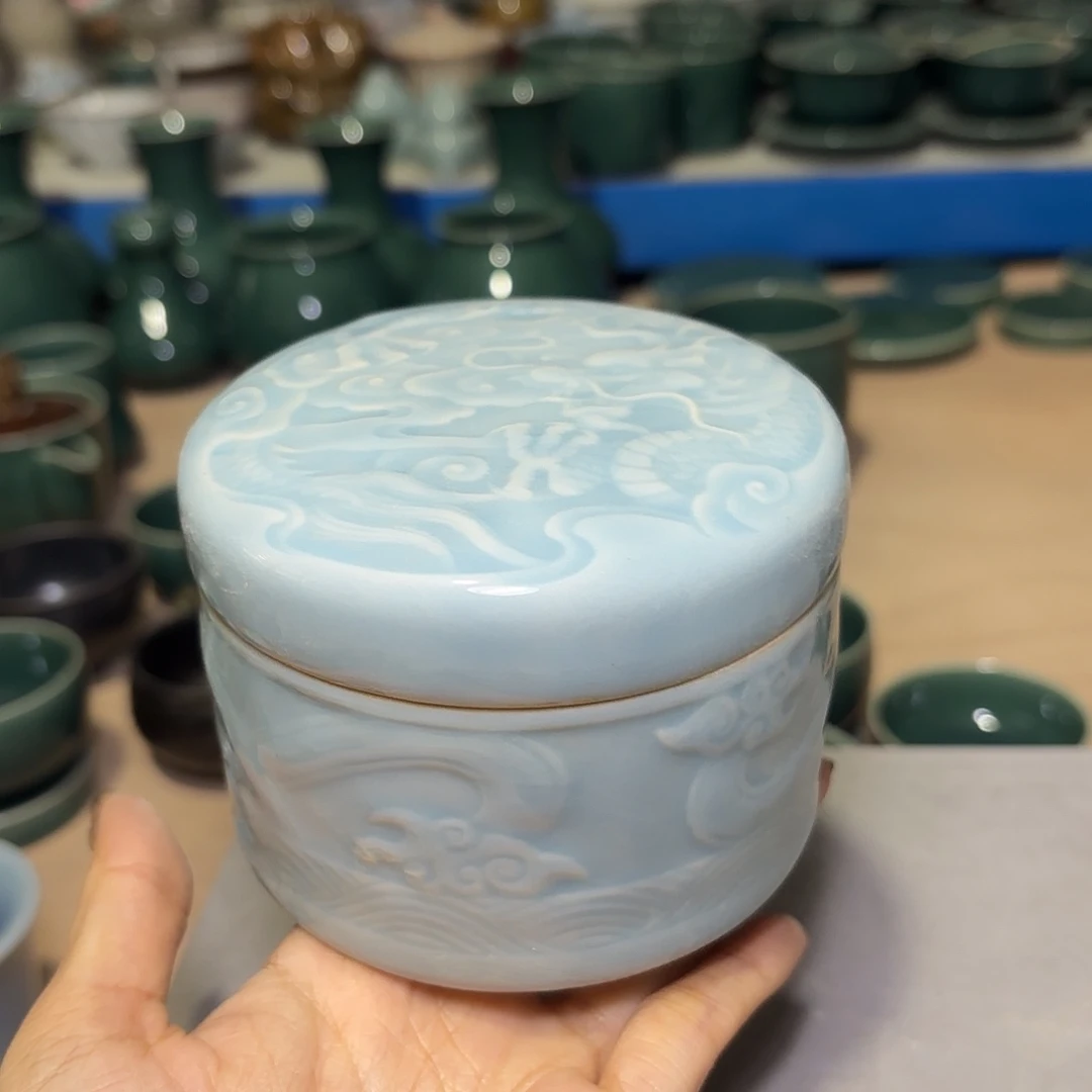 龙泉云间青瓷小米茶器