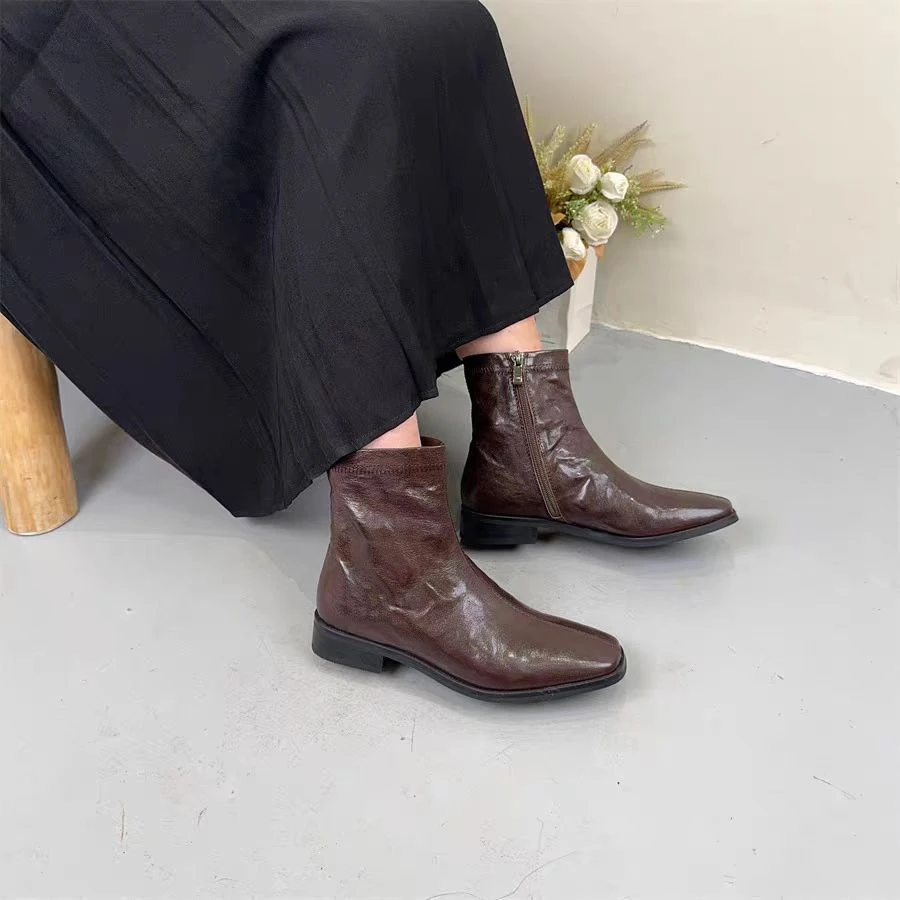 女新款秋冬厚底增高小个子短靴春秋单靴Y1127