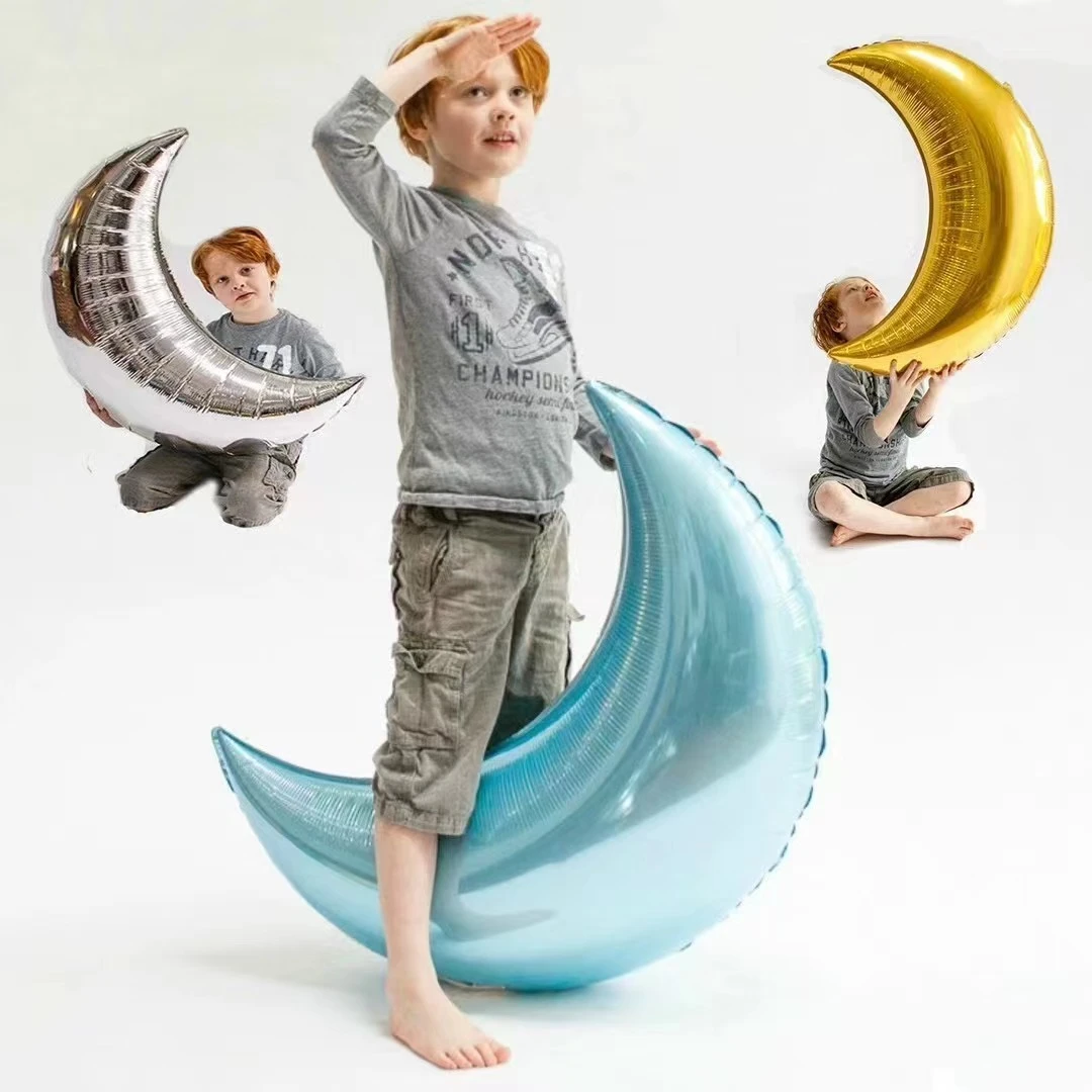 新18寸月亮铝膜气球网红胖版月牙造型气球生日派对场景装饰拍照道