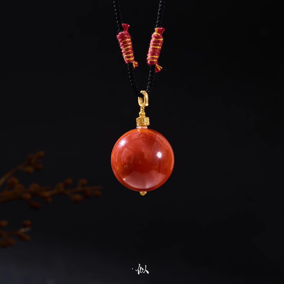 L【赤焰】·似梓珠宝· 18K南红吊坠  多样性发一 XYGD9991184-G