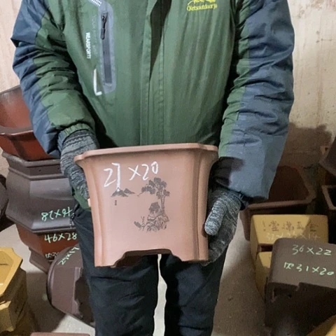 紫砂花盆手工制作