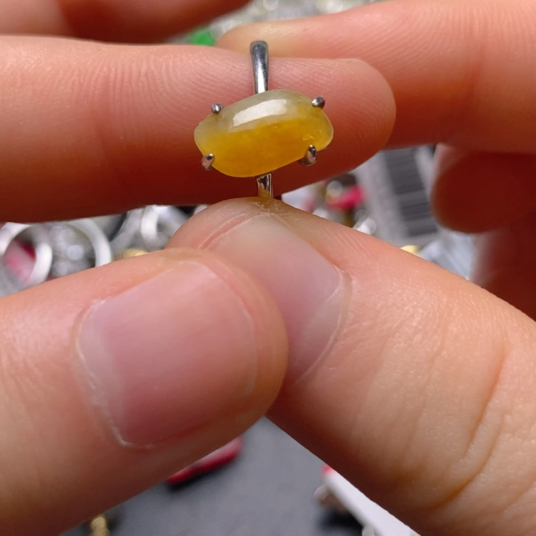 银S925镶嵌戒指翡翠百内无证书