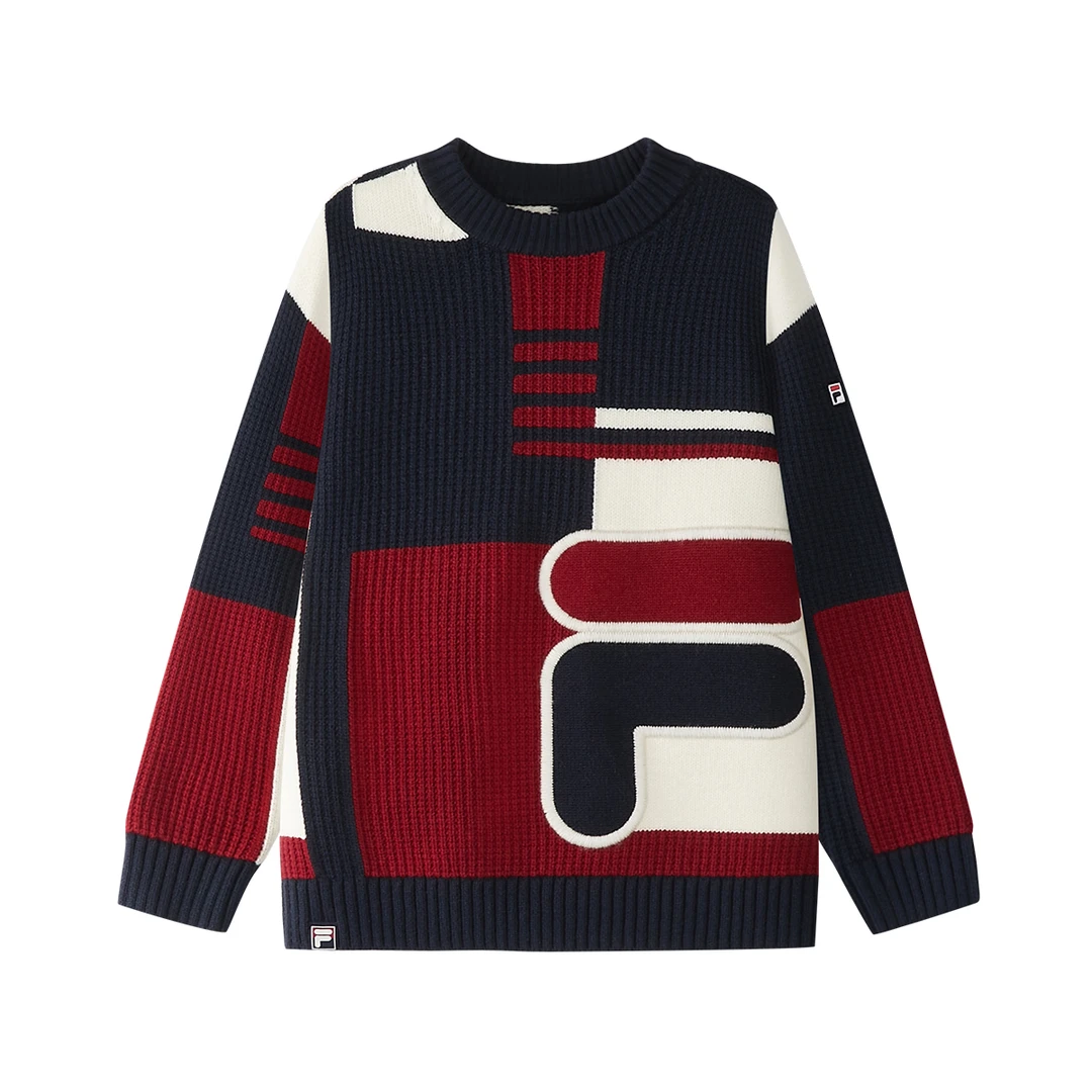 FILAKIDS斐乐儿童【经典潮流】男大童冬季新款套头毛衫K12B541401F