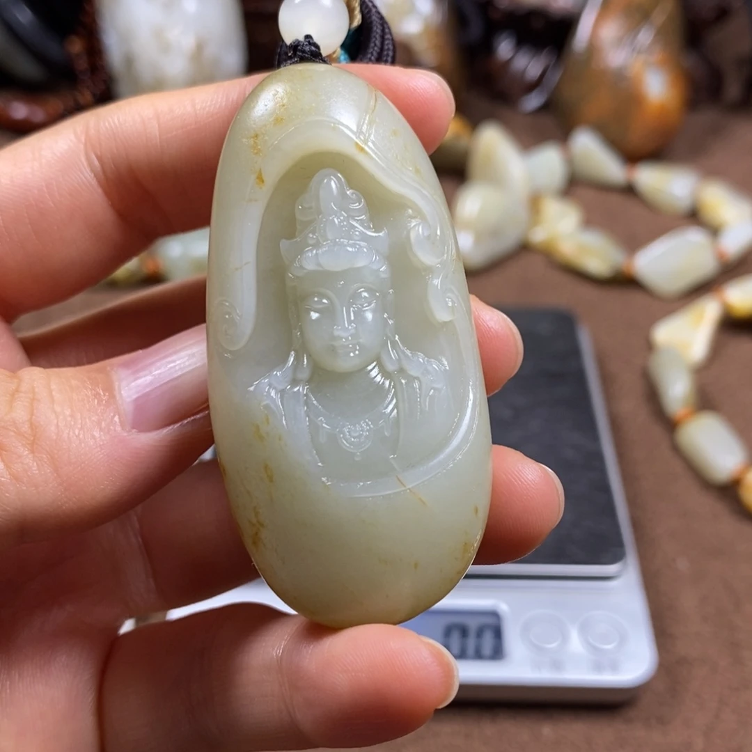 和田玉未镶嵌挂件