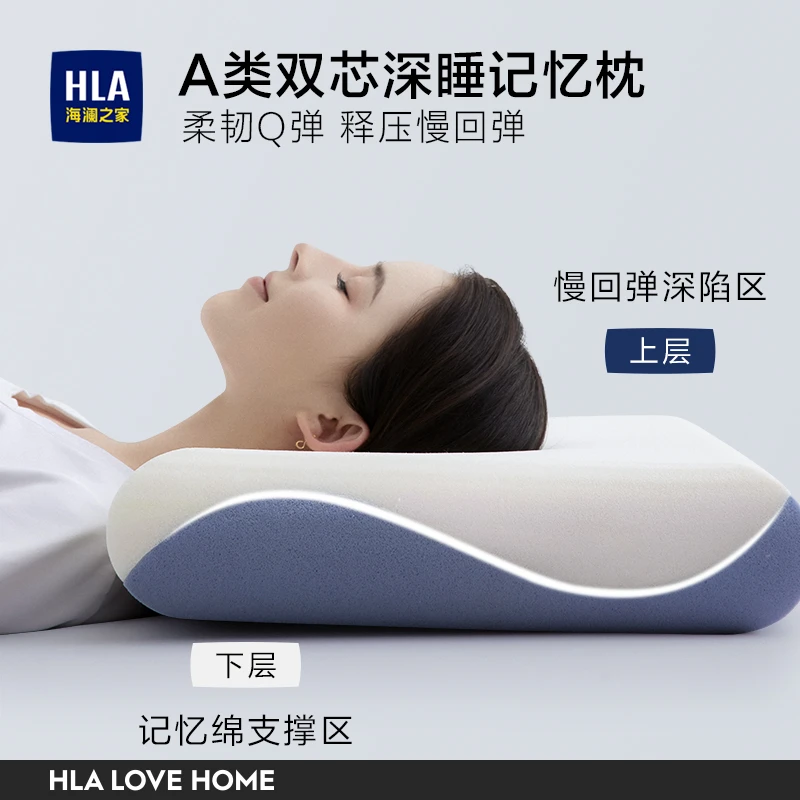 海澜之家记忆棉枕头护颈椎睡眠专用家用单人学生宿舍枕芯带枕头套