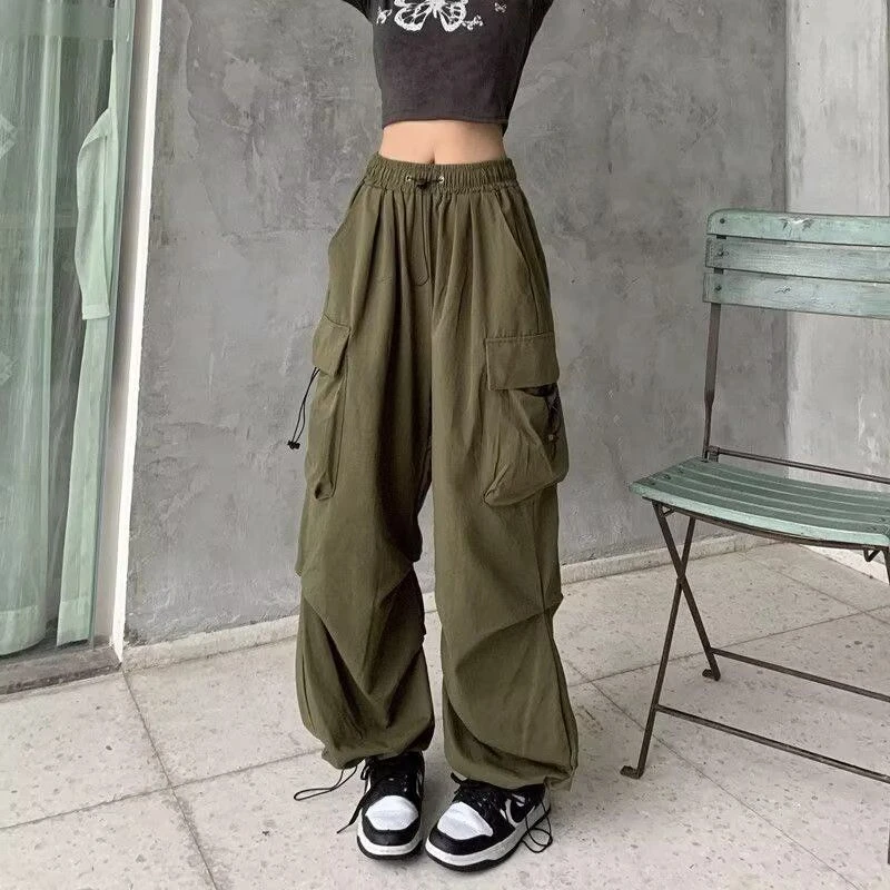 海蓝之家运动美式ins复古多巴胺街头薄款工装裤休闲男女显瘦运动