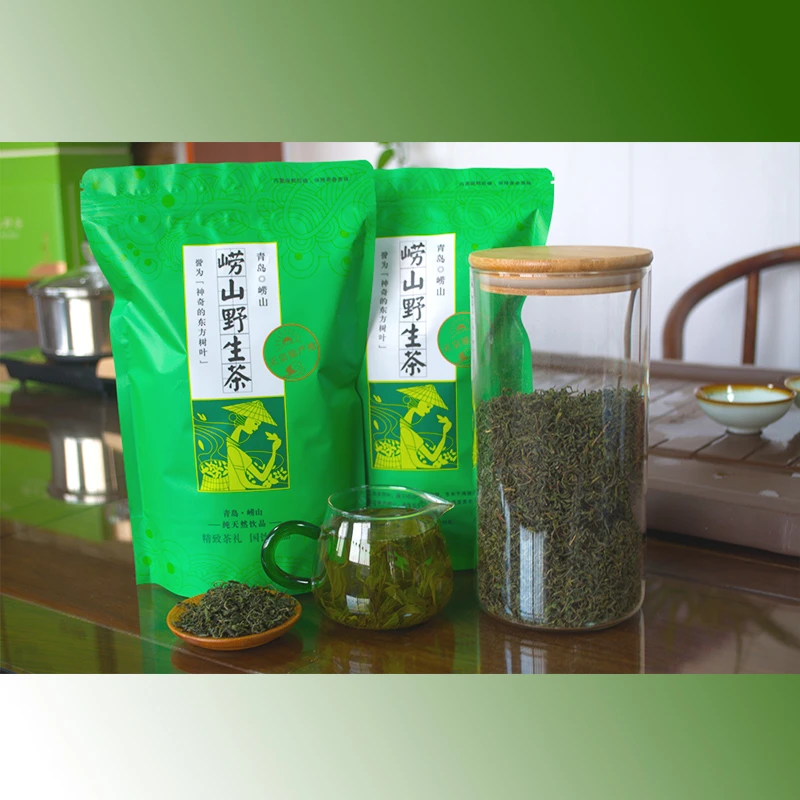 浩运昌25新茶青岛崂山芊罗甘枣叶高山采摘睡眠香崂山土著养生绿茶