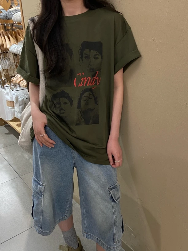 【人像设计大版T】欧尼家新款夏款人像设计大版T恤衫