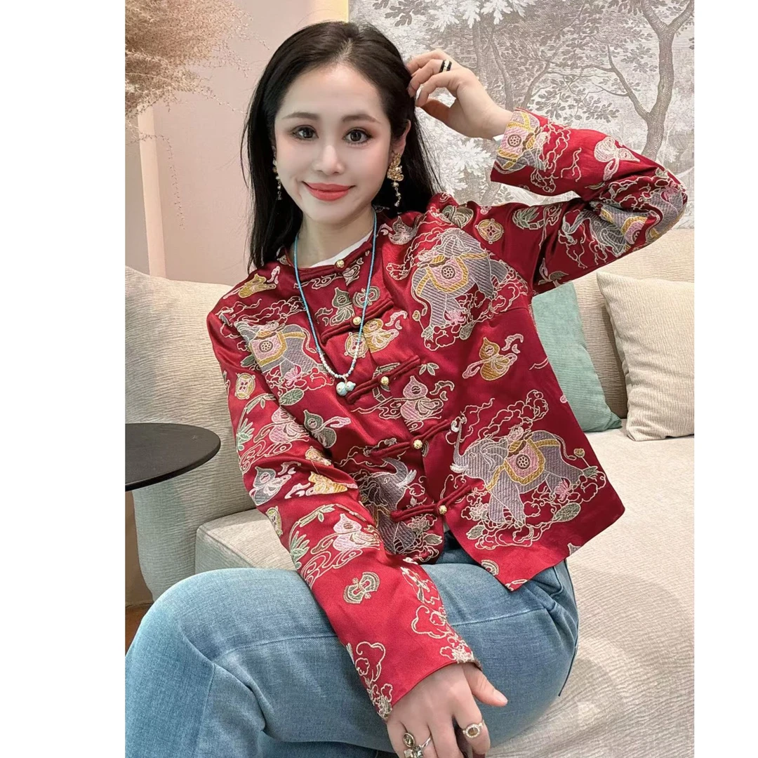 【禾禾家】“太平有象”春季新款气质时尚国风女装外套 26208