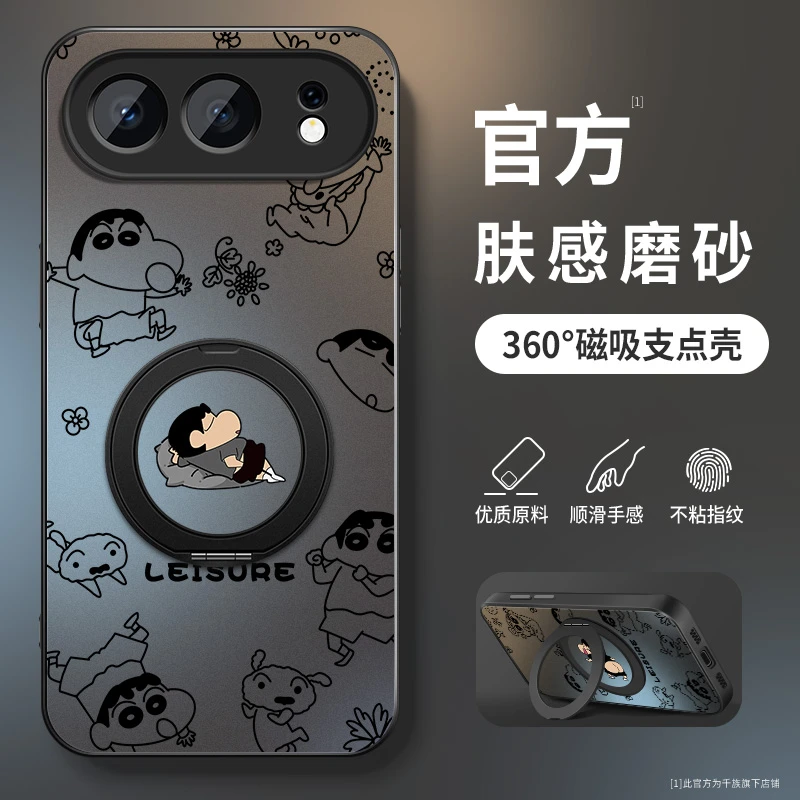 适用荣耀500手机壳新款honor500pro磨砂旋转支架新仔全包支点外壳