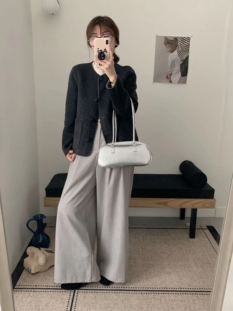 秋冬2025短款小个子绵羊毛外套双面羊毛大衣