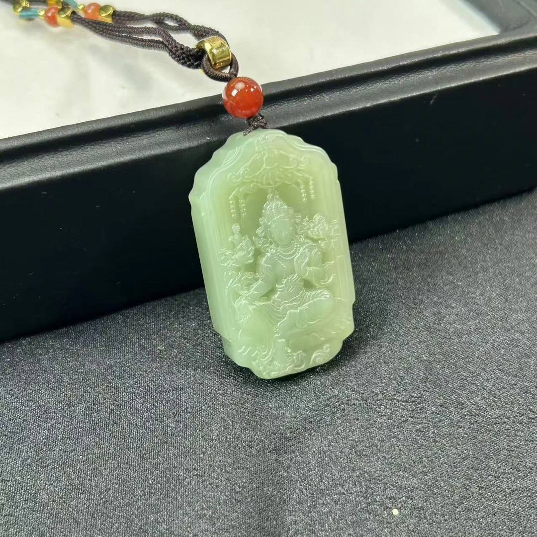 【睿泽鉴宝】和田玉晴水财神挂件多样性发一/有瑕50*30*9  GS0494