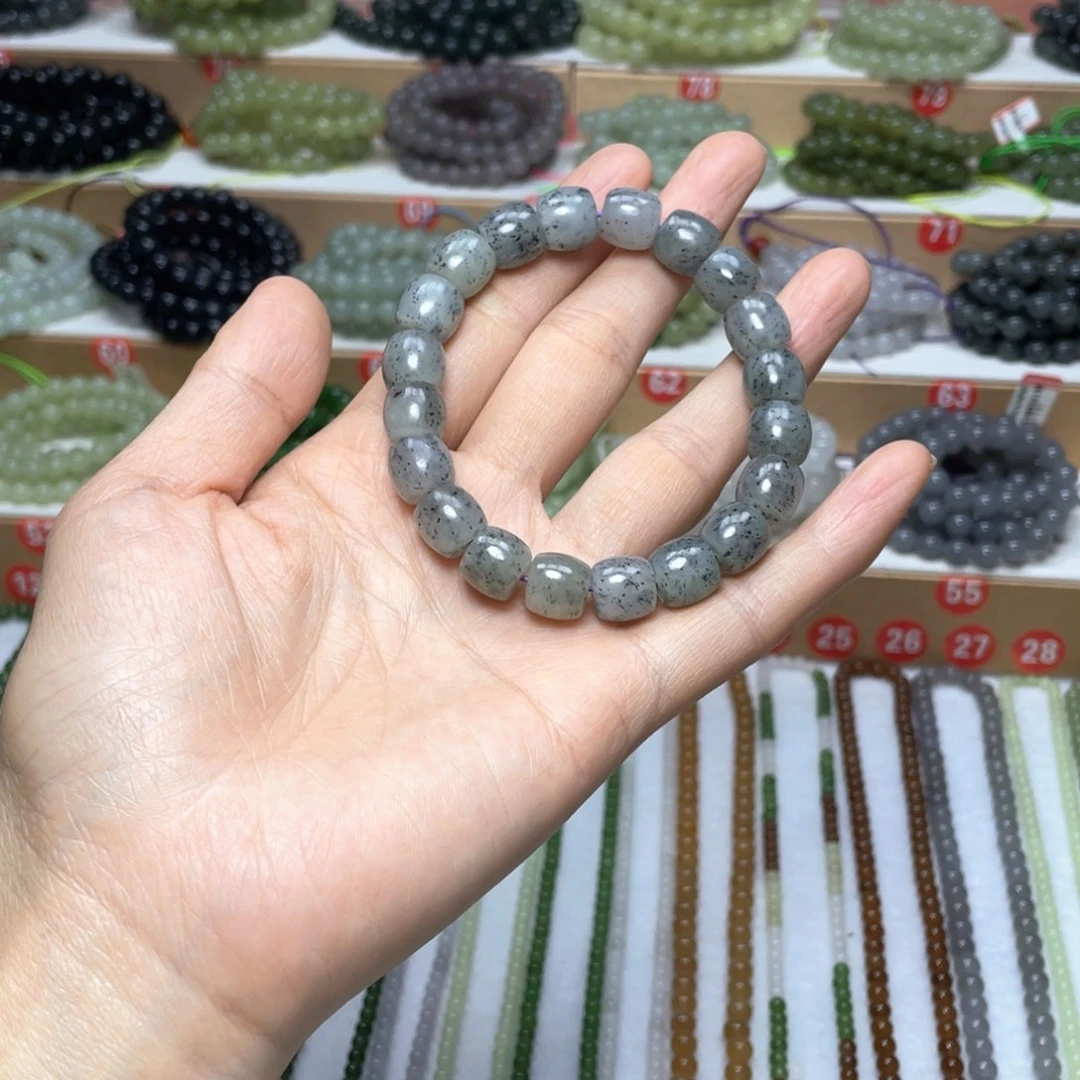 和田玉未镶嵌手链10mm