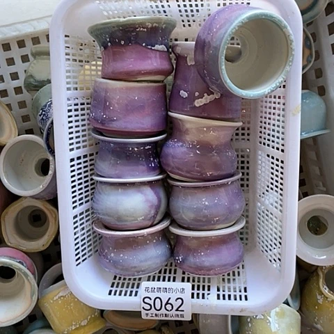 紫砂花盆062微瑕品口径4到5左右雨