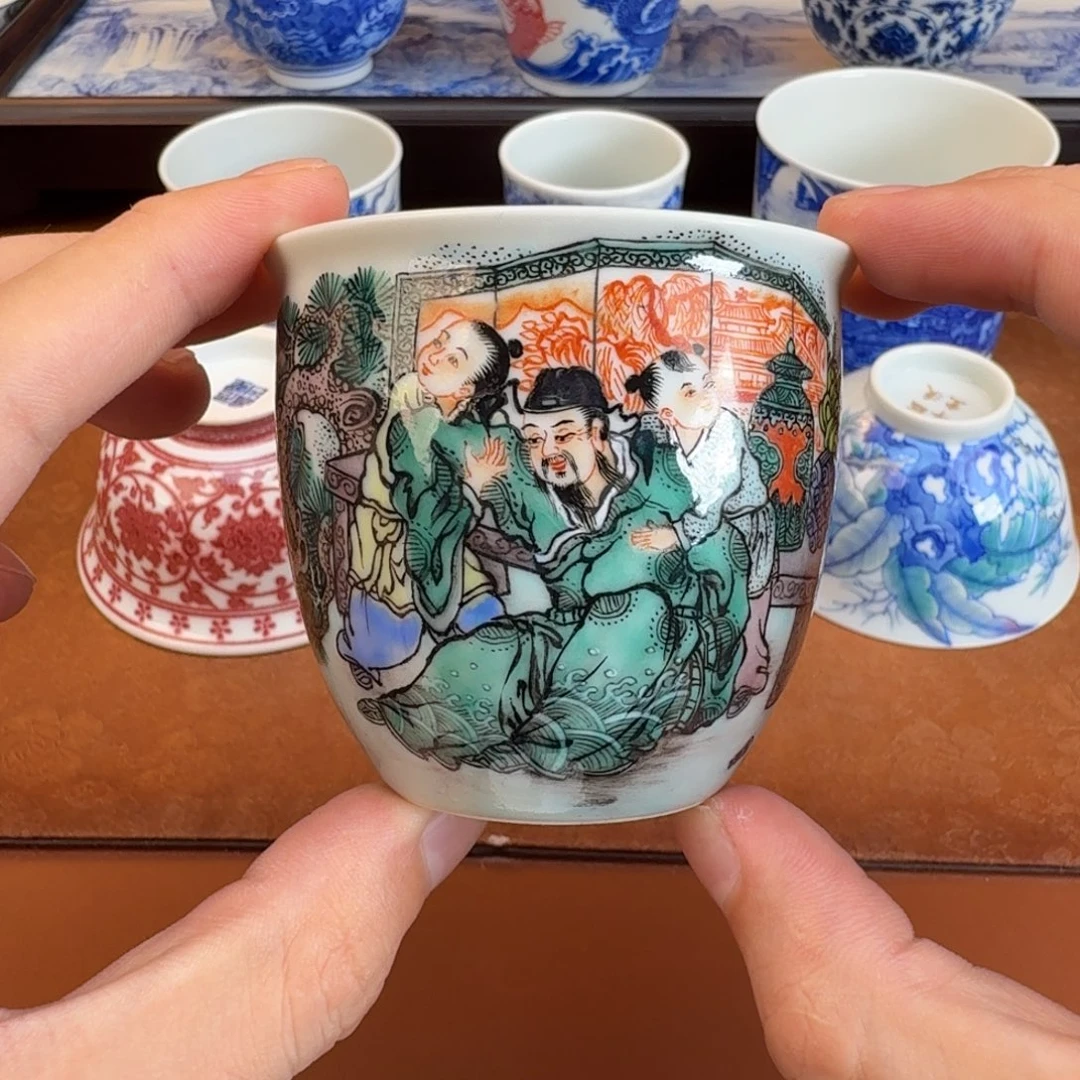 幼***园瓷片景德镇瓷器手工手绘