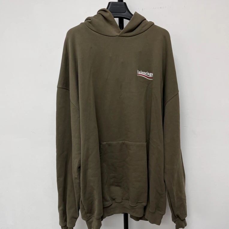 未使用 Balenciaga/巴黎世家 Logo印花徽标连帽套头卫衣 03832