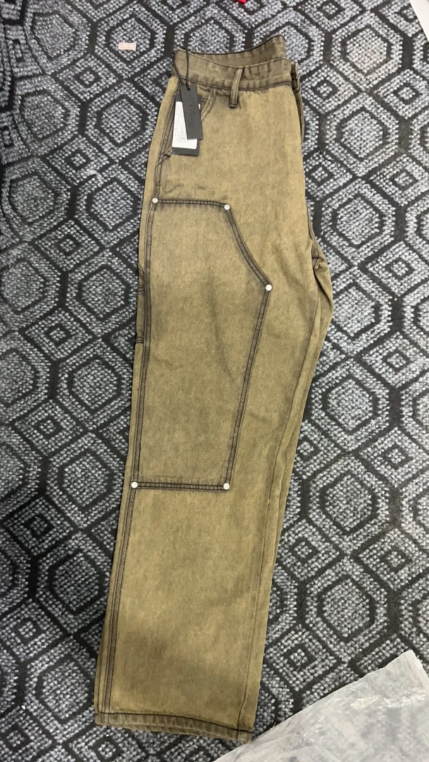 复古长裤中腰牛仔裤直筒欧若精灵风