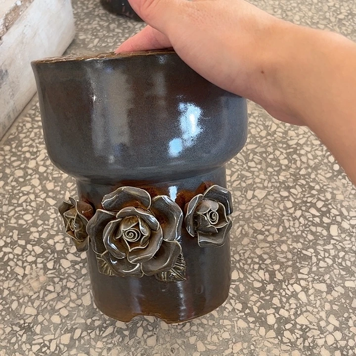 花盆紫砂粗陶材质多肉花盆