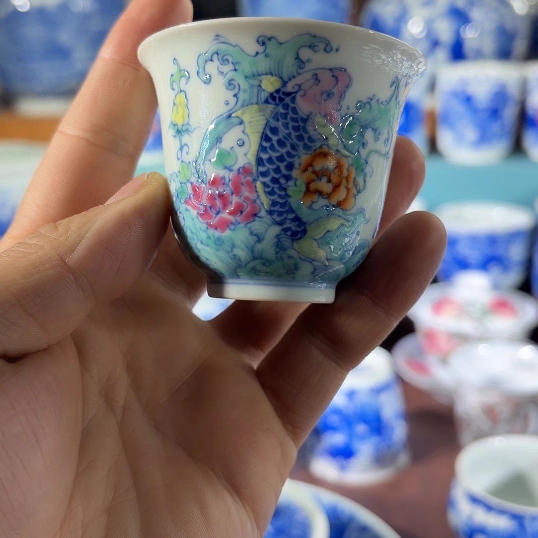 陶杯子手工手绘的陶瓷杯