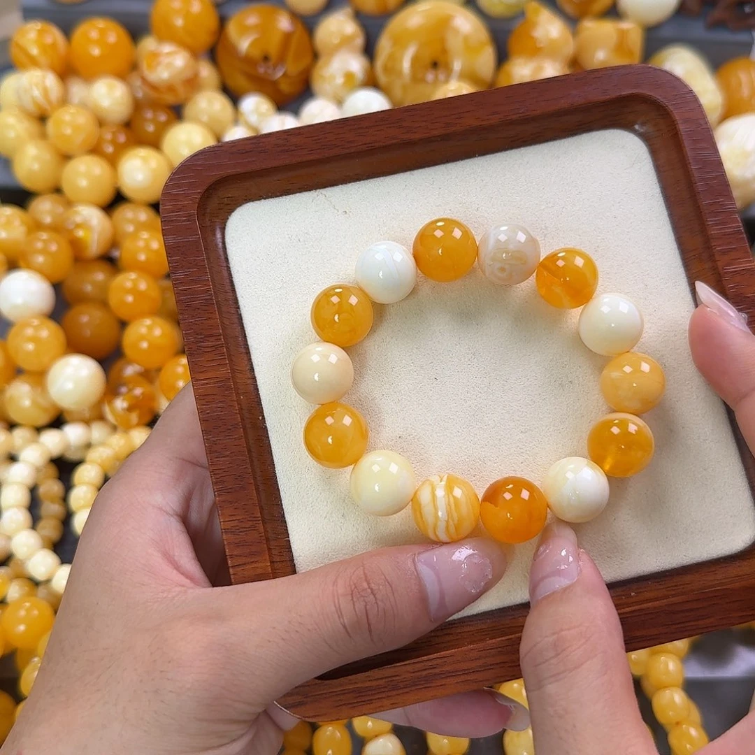 蜜蜡未镶嵌珠宝奇石15mm