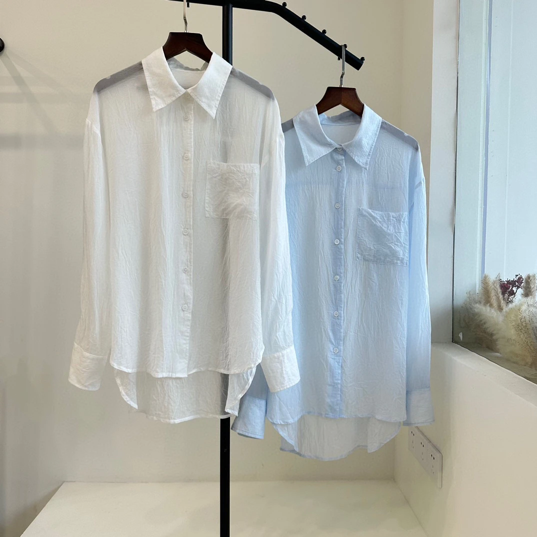 进口面料肌理纹铜氨丝衬衫