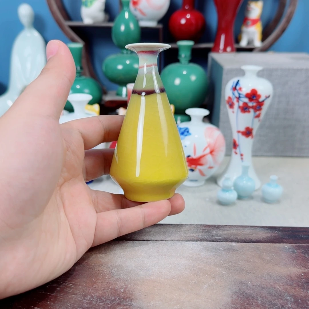 陶瓷手工小花器摆件