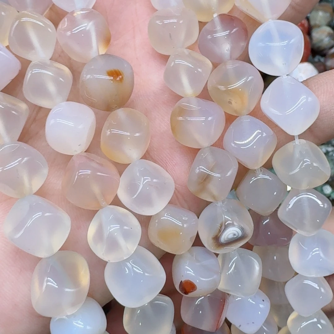 玛瑙/玉髓合金珠宝半成品11对角玛瑙一条