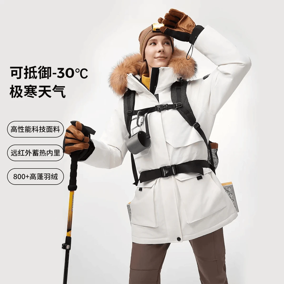 【95%绒】24冬季新款女极寒防护工装大毛领560520