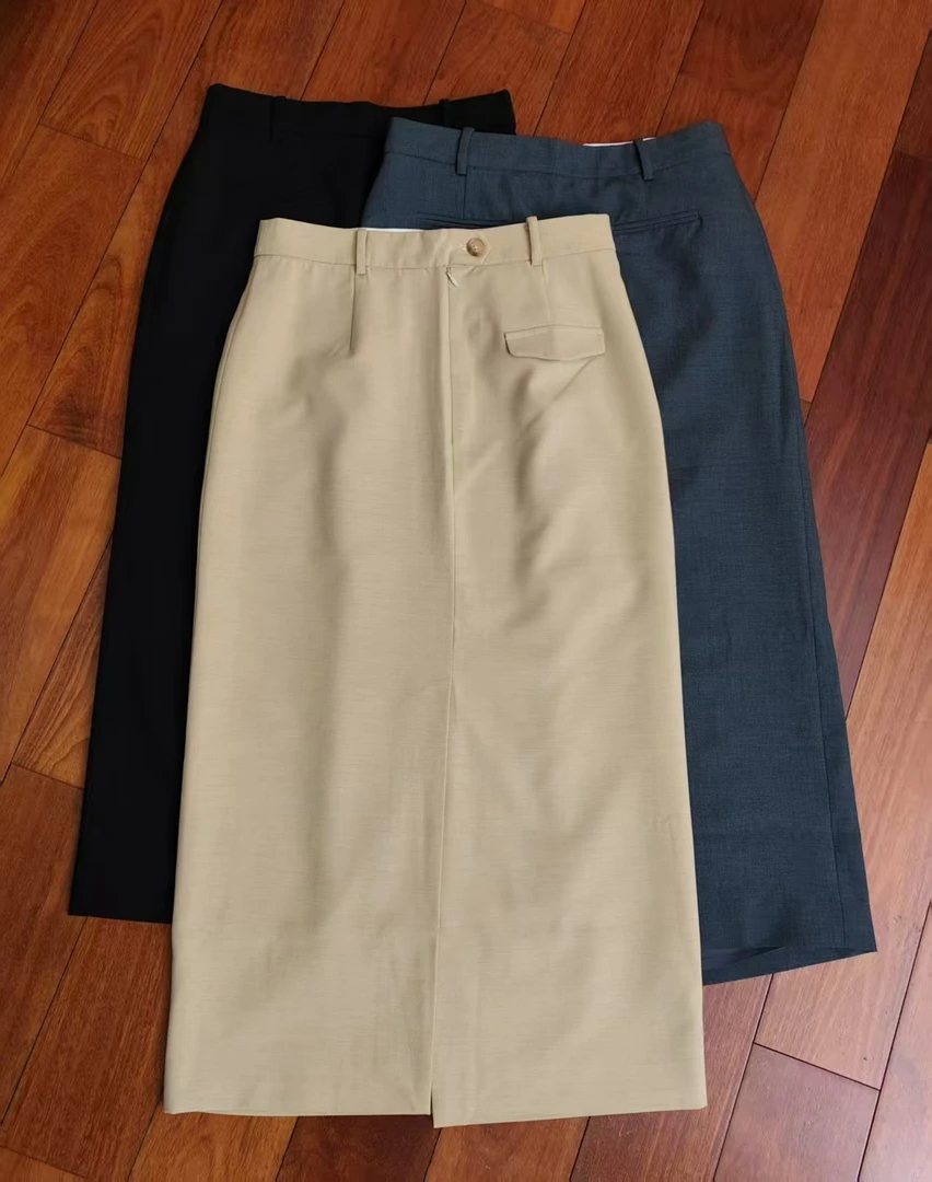 2025春夏款显瘦职业中长款优雅气质款半裙