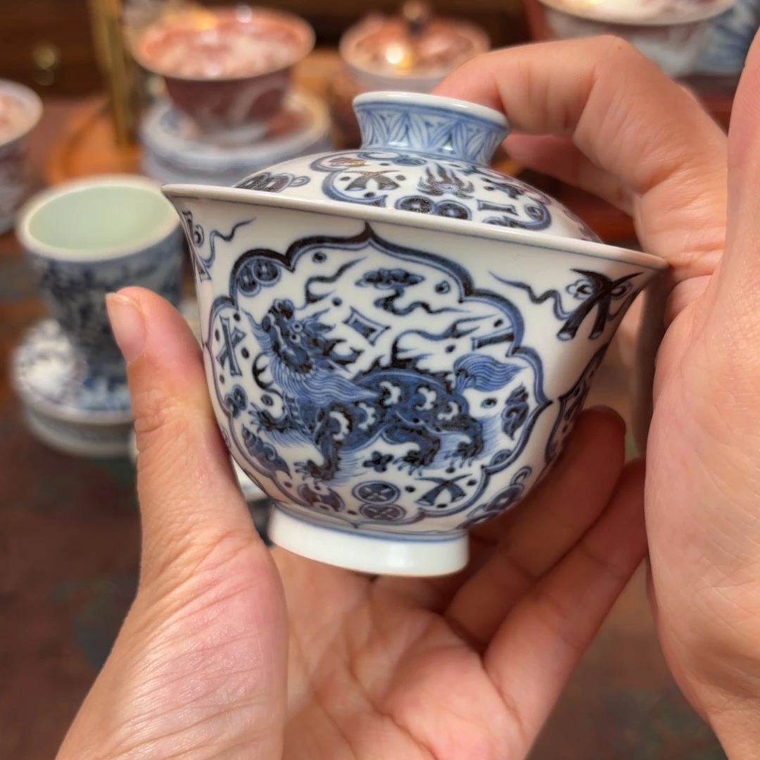 瑞兽盖碗博陵造物